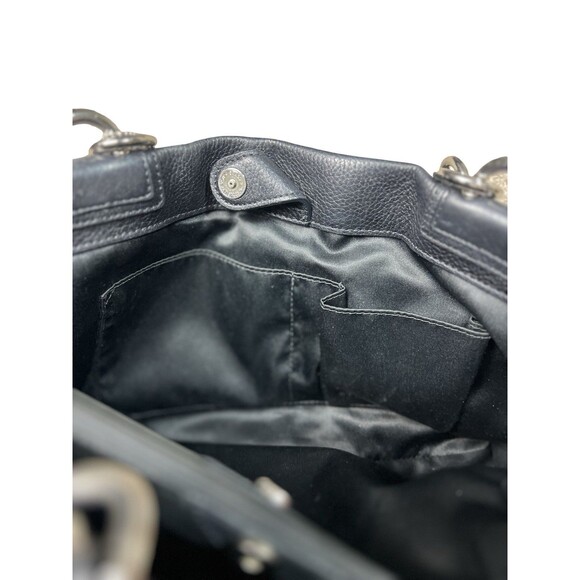 Coach Penelope Black Pebbled Leather 9x12x5” Hand Bag PurseTurn-Lock - Picture 5 of 16